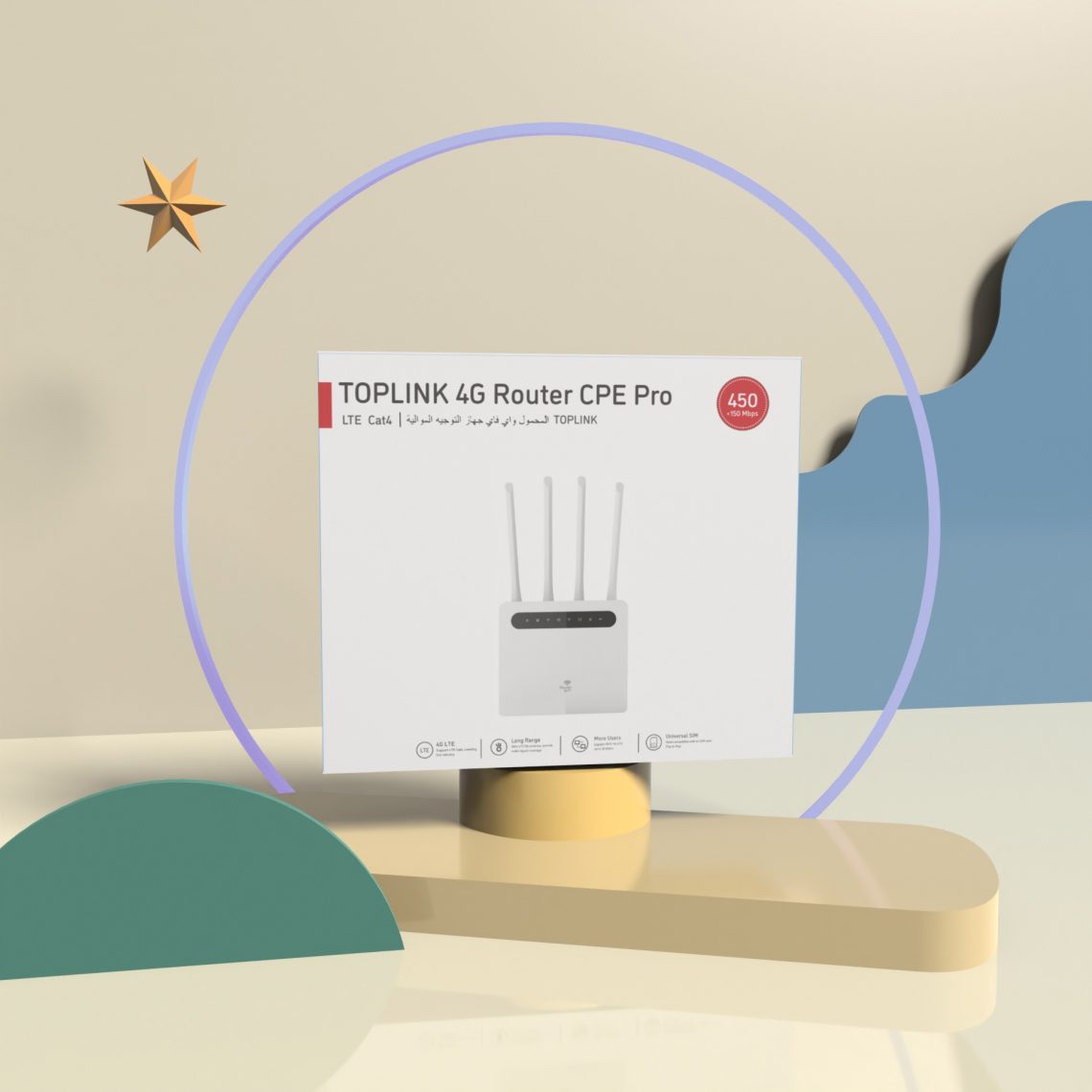 MODEM 4GB TOP LINK ROUTER CPE PRO WIFI 6 UP TO 32 USER - DEYSTORE