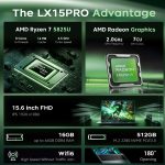 LAPTOP ACEMAGIC LX15 AMD RYZEN 7 5700U 16GB 512GB SSD 15.6FHD IPS – Image 2
