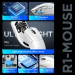 SOURIS ATTACK SHARK R1 2.4G+BT5.2 DUAL SHANNEL BLACK – Image 3